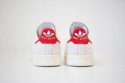 Adidas Stan Smith Cracked Leather White Red 2