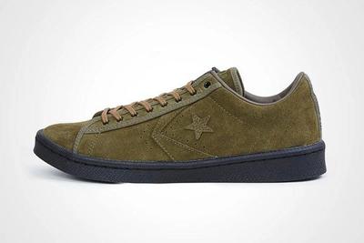 Nexusvii Converse Pro Leather Ox Olive Green Suede Thumb