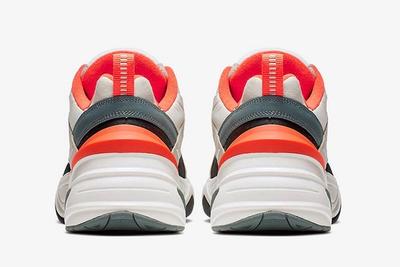 Nike M2 K Tekno Light Bone Turf Orange Heels