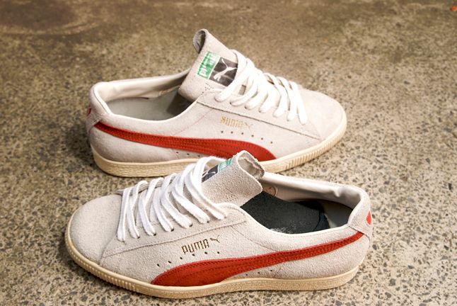 Puma Clyde Suede White Red 1