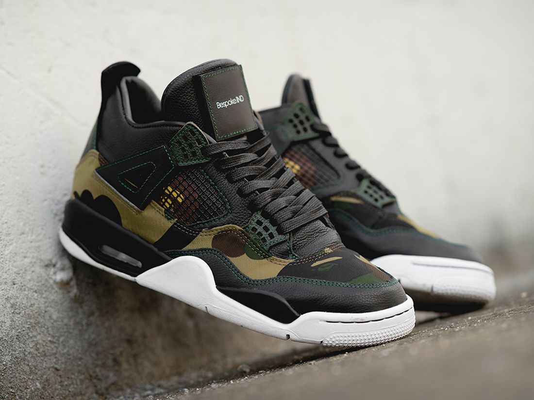Check Out This 'Bape' Inspired Air Jordan 4 Custom by Ammoskunk! •