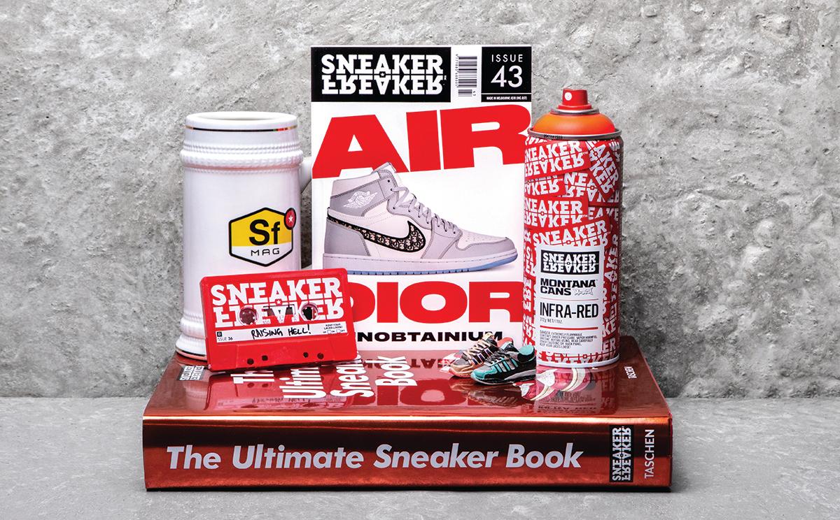 Sneaker Freaker merchandise including The Ultimate Sneaker Book