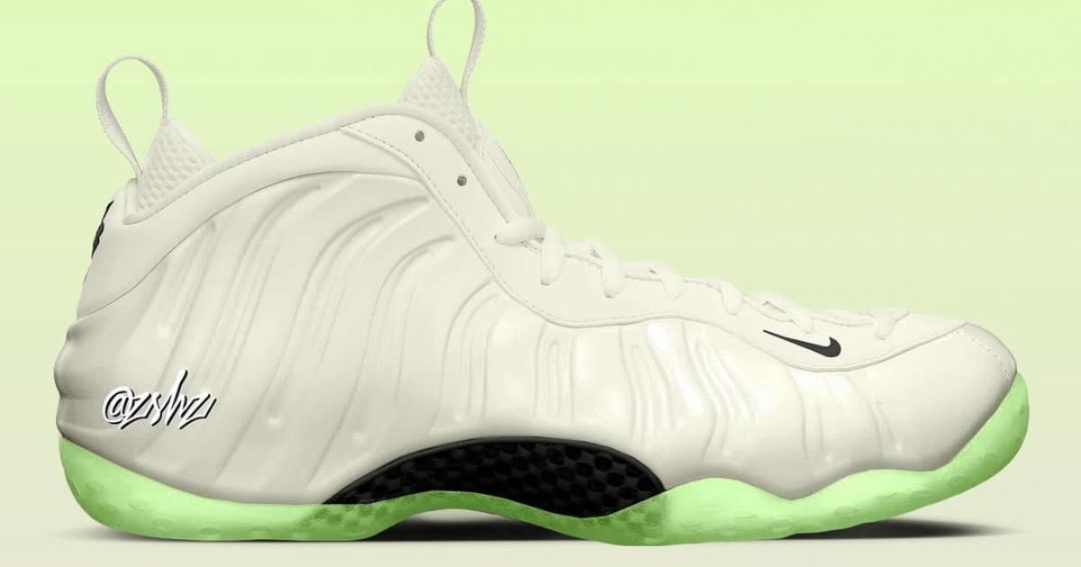 green and white foamposites