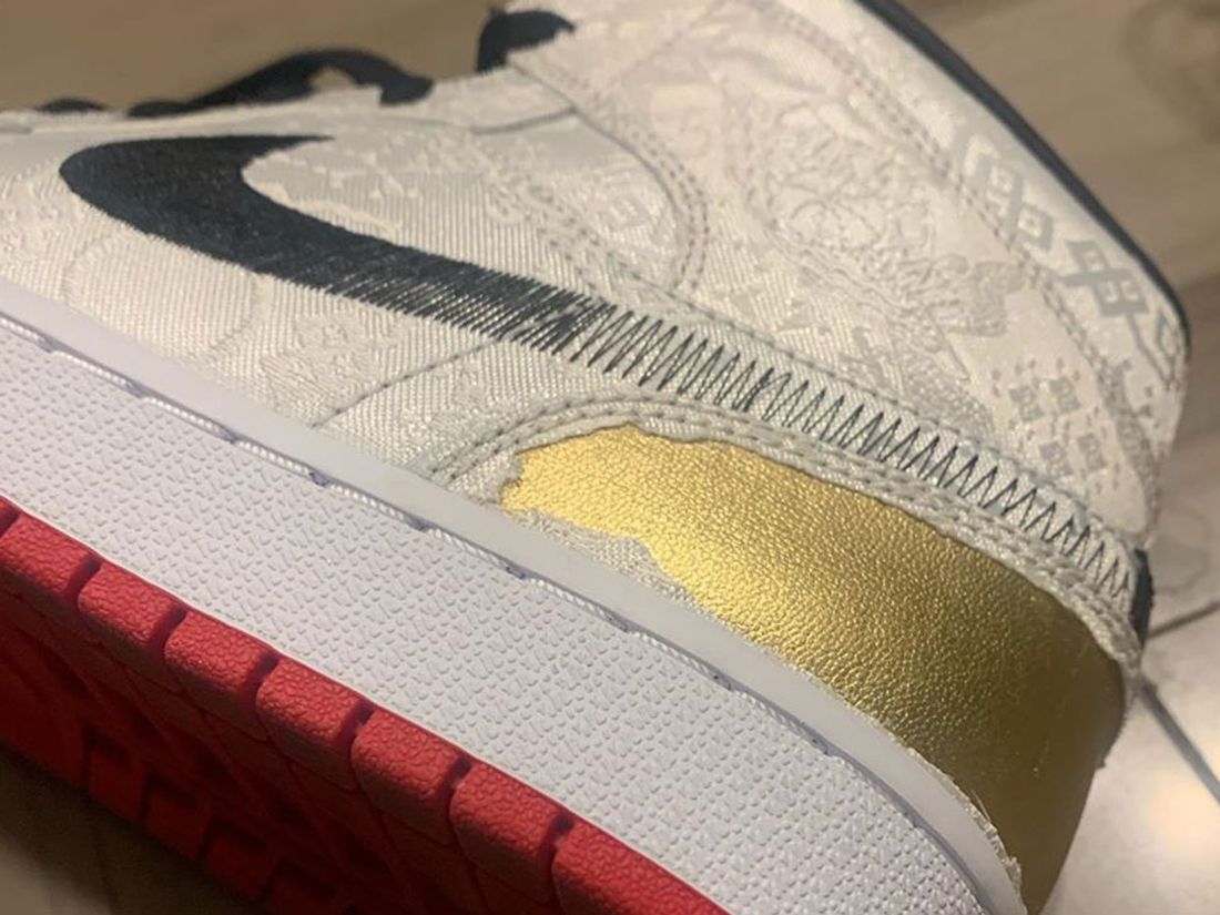 Denso Desarmamiento absorción CLOT x Air Jordan 1 Mid's Hidden Gold Detailing Revealed by Edison… -  Sneaker Freaker