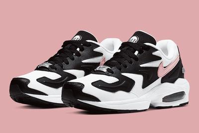 Nike Air Max 2 White Black Pink Front Full