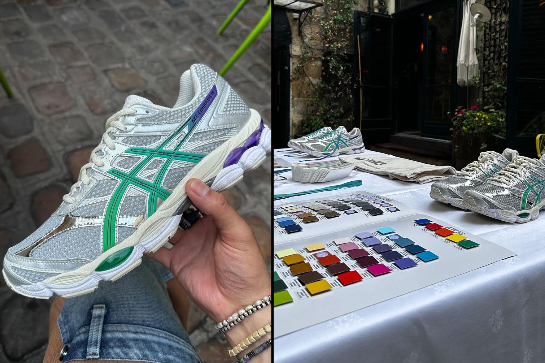ASICS GEL-Cumulus 16 Tomo sneaker in a person's hand