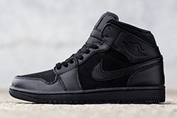 Air Jordan 1 Mid (Triple Black) - Releases