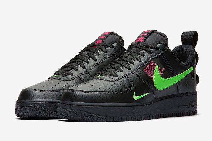 nike air force white and fluro green