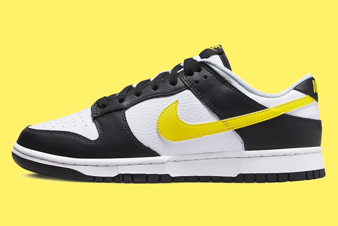 The Nike Dunk Low ‘Panda’ Gets Yellow Swooshes