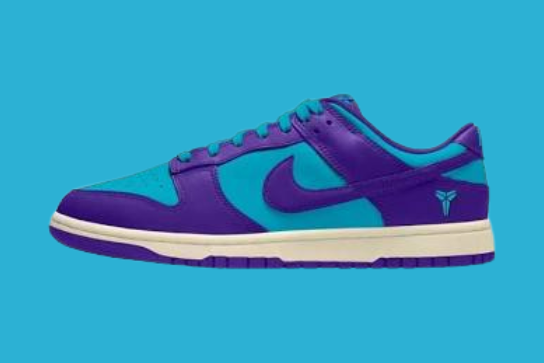 Blue and purple Kobe x Nike Dunk Low Protro sneaker