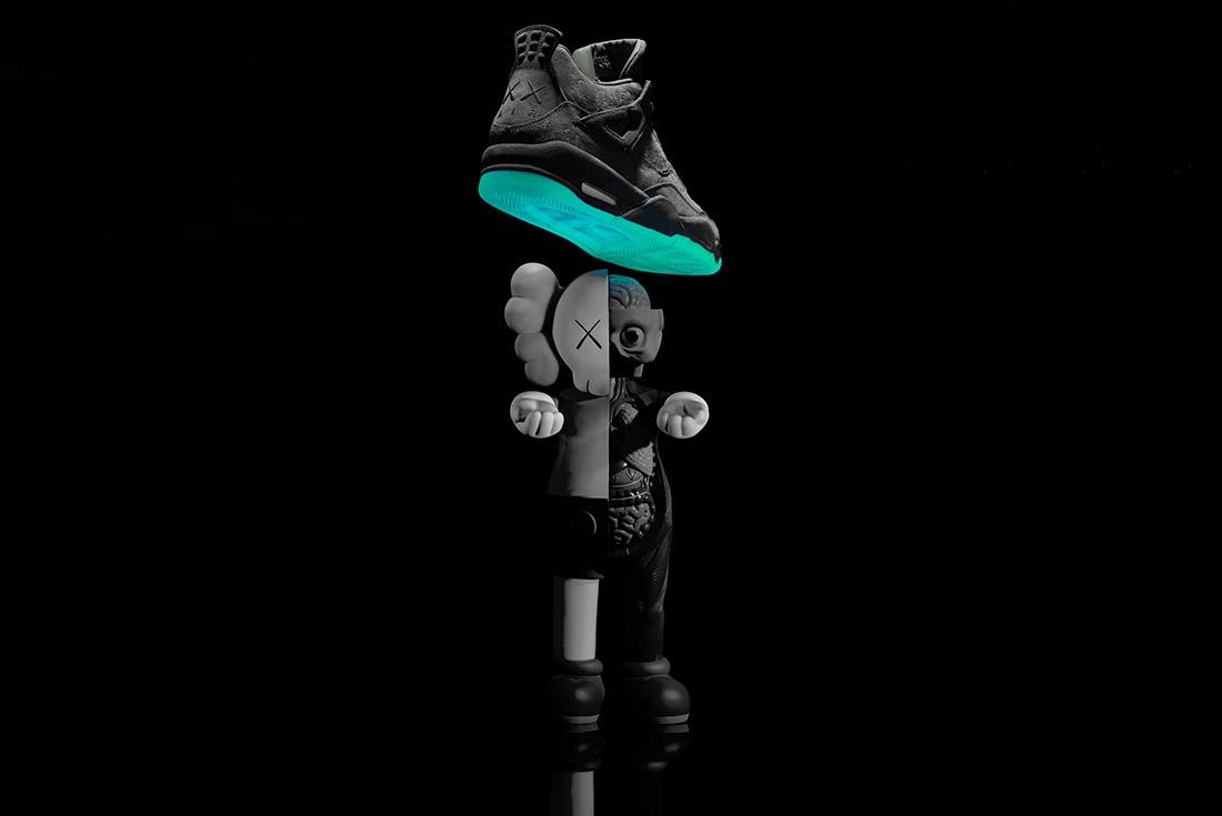 Glow in the Dark with KAWS Air Jordans - TheArtGorgeous