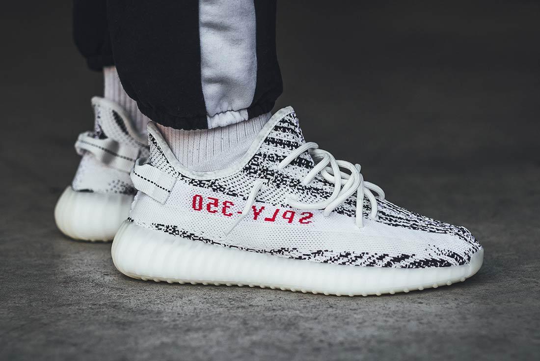 adidas Yeezy BOOST 350 V2 Zebra On Feet - Sneaker Freaker - What Time Can You Buy Yeezys On Adidas Black Friday