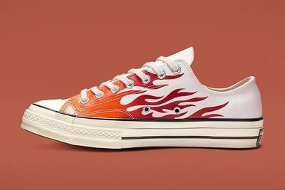 Converse Chuck 70 Flames White Low Lateral Side Shot