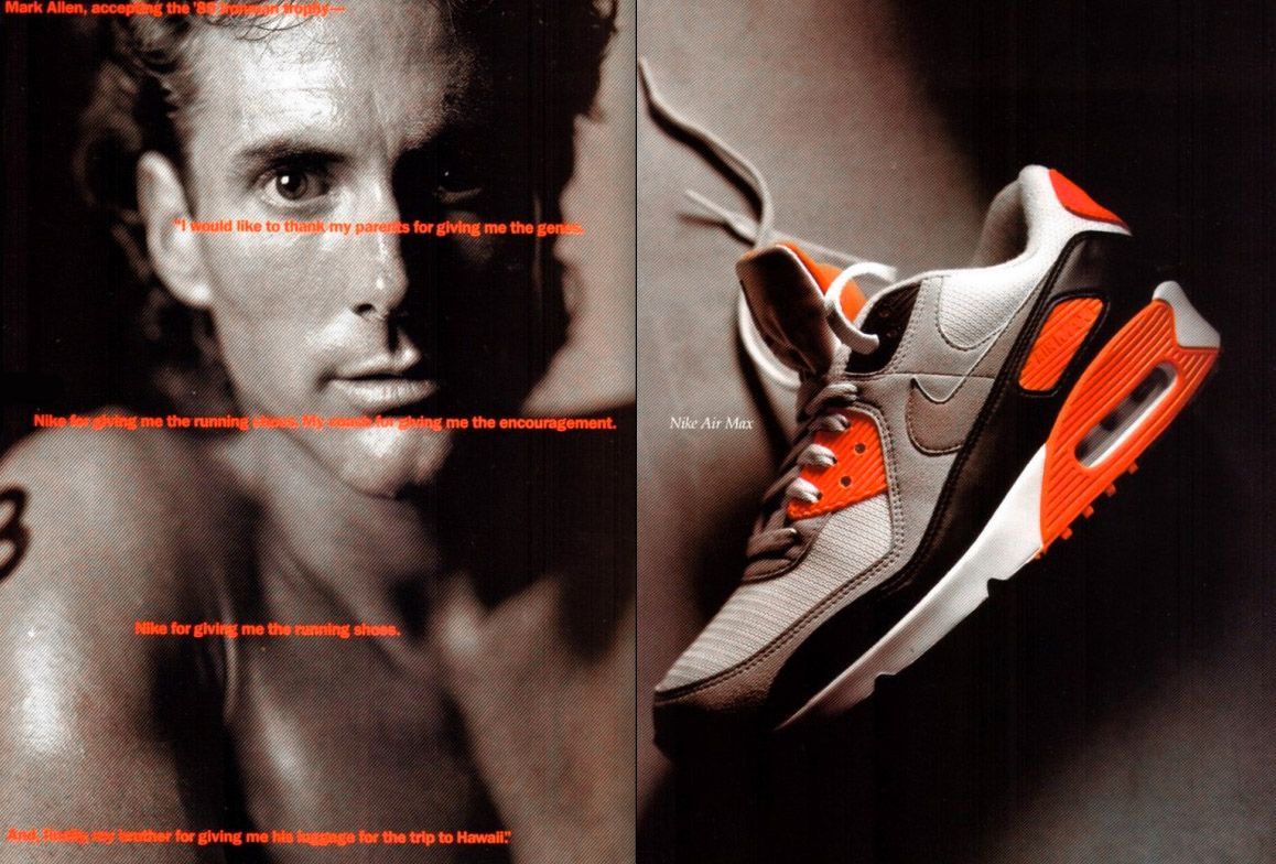 Nike Air Max 90 Infrared Mark Allen Magazine Ad