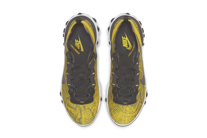 Nike React Element 55 Yellow Snakeskin Release Date Top Down