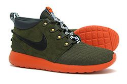 Nike Roshe Run Mid Sneaker Boot Dark Loden Quilt 2
