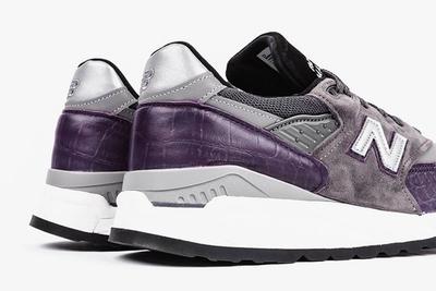 New Balance M998 Purple Faux Croc Colorway Release3 Heel