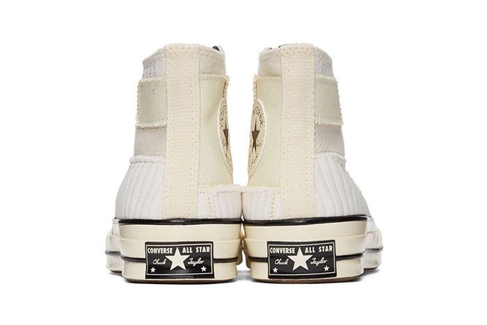 Converse Patchwork Chuck 70 High Sneakers White Rear