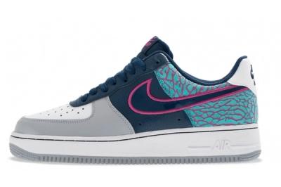 Nike Air Force 1 Low Midnight Navy Fusion Pink Elephant Profile 1