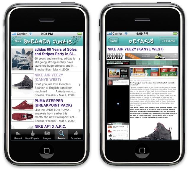 Sneaker Junkie Iphone App 1