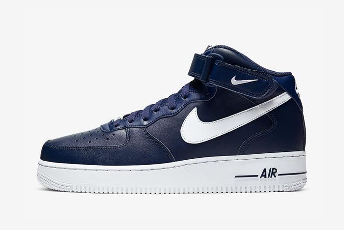 navy blue and white air force 1