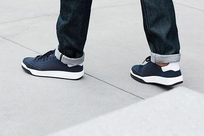 Adidas Rod Laver Primeknit Pk Navy On Feet 1