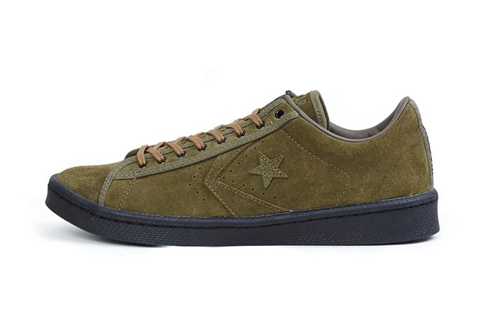 Nexusvii Converse Pro Leather Ox Olive Green Suede 2
