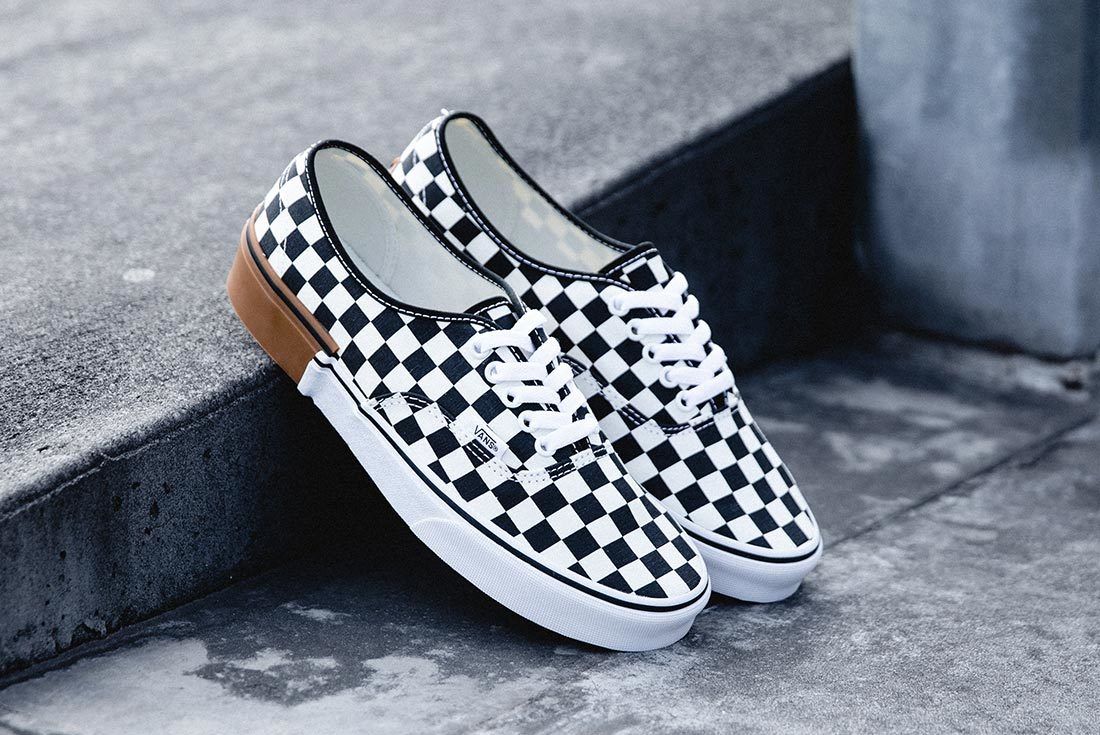 Vans gum block checkerboard skate shops shoes