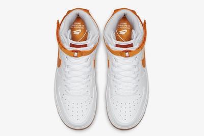 Nike Air Force 1 High White Orange Top