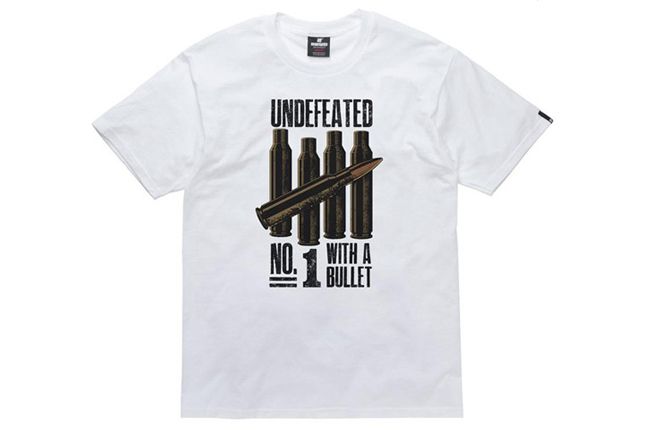 Undefeated T Shirt No1 Bullet White 1