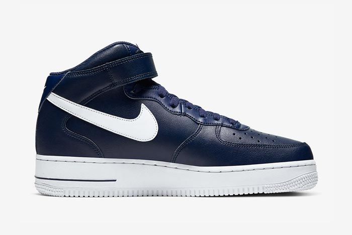 Nike Air Force 1 Mid Navy White Medial