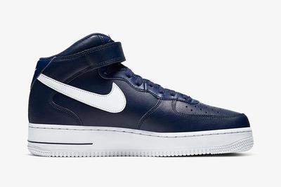 Nike Air Force 1 Mid Navy White Medial