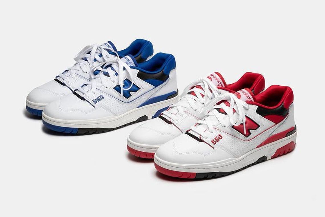 New Balance 550 White/Red and White/Blue