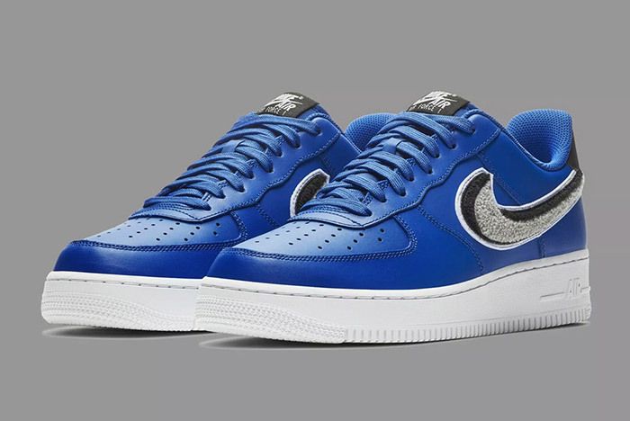 Nike Air Force 1 Low 3D Chenille Swoosh Blue 1