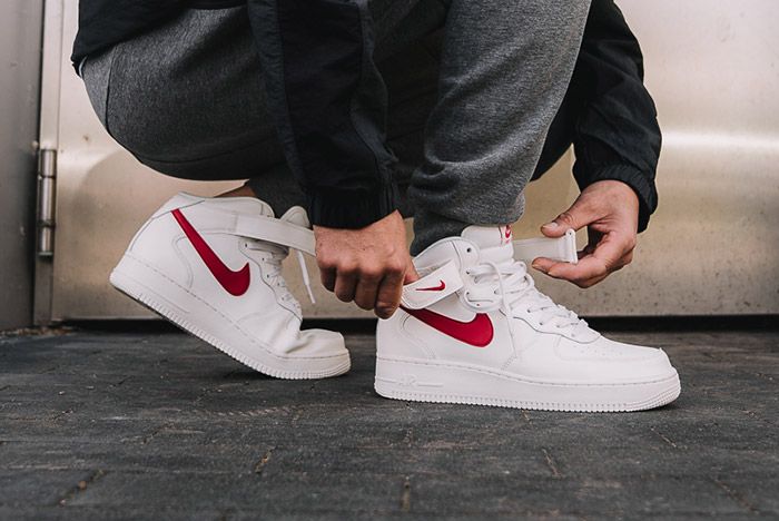 Nike Air Force 1 Mid 07 Sail Red 2