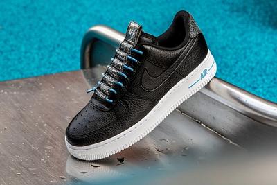 Nike Air Force 1 Womens Refective Black White5 Side