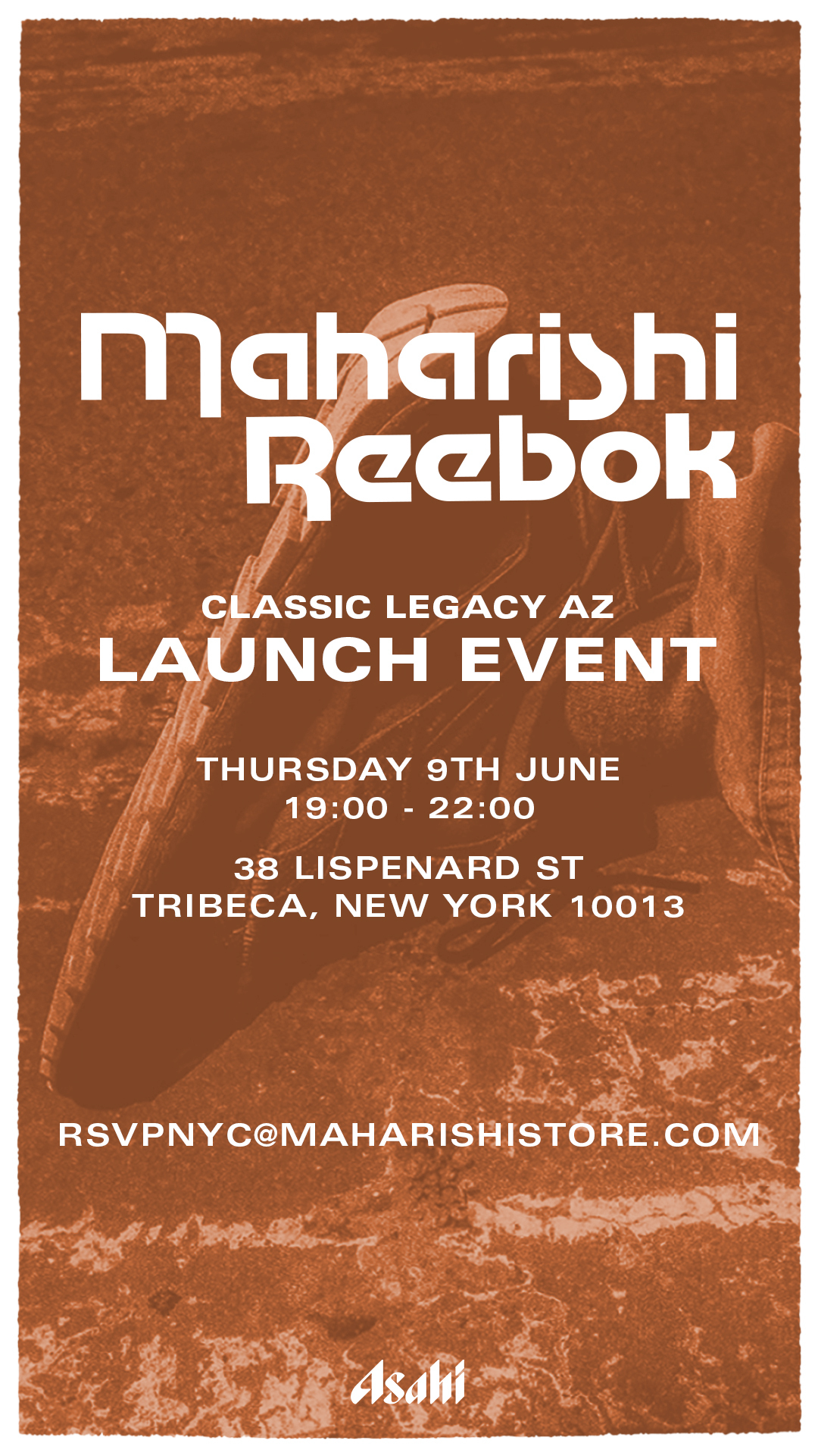 maharishi x Reebok Party Flyer