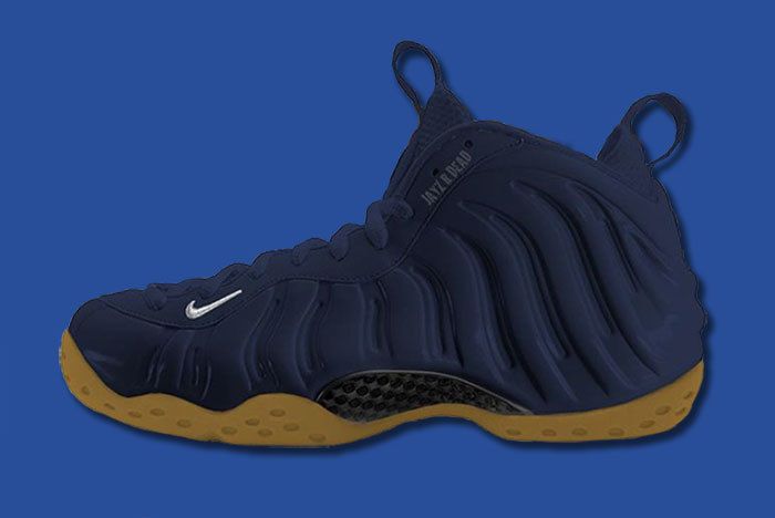 nike foamposite navy blue