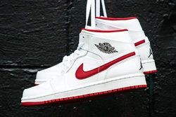 Air Jordan 1 Mid White Gym Red Thumb