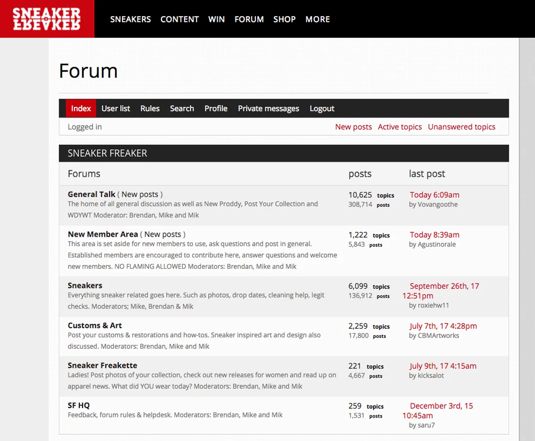 Sneaker Freaker Forum