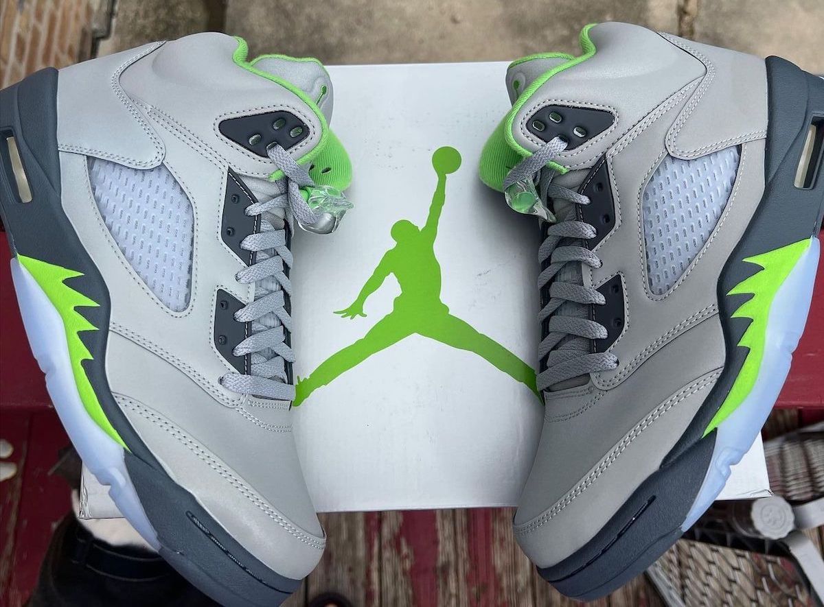 First Look: 2022 Air Jordan 5 'Green Bean' - Sneaker Freaker