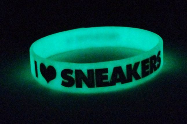 I Love Sneakers Glowinthedark Wristband 1