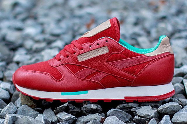 Reebok Classic Leather Utilty (Red/Teal 