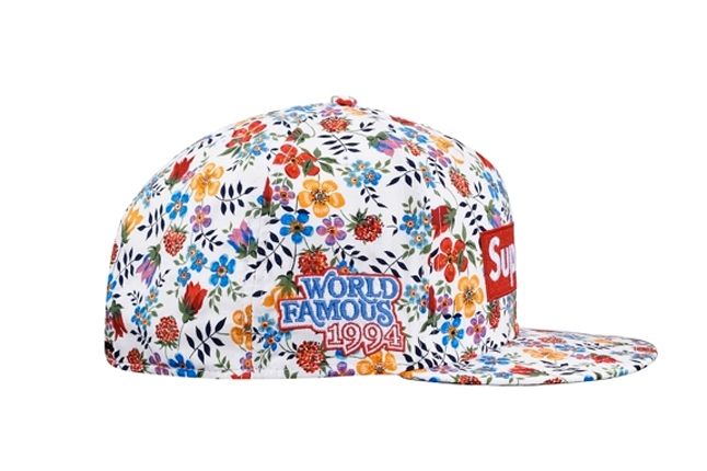 Supreme Liberty New Era 59Fifty Floral White World Famous Side 1