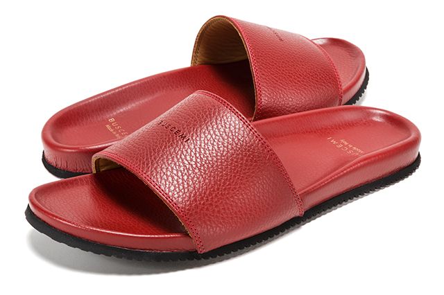 Buscemi Calfskin Leather Slides Sneaker Freaker