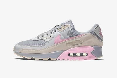 Nike Air Max 90 Grey Grey Pink Lateral