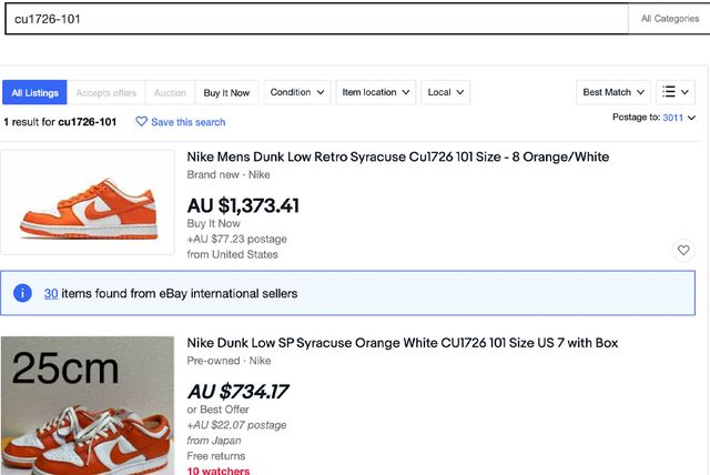 selling sneakers on ebay