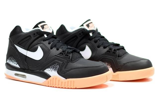 nike air tech challenge 3 4 black white hot lime