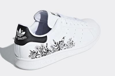 Adidas Stan Smith Floral Black White 3