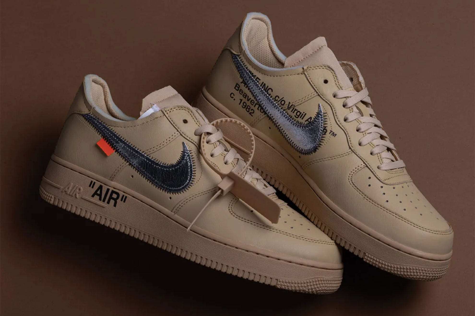 【瓦木千咒】NIKE × Off-White Air Force 1 Off-White x Nike Air Force 1 'Sesame' Surfaces on Stadium